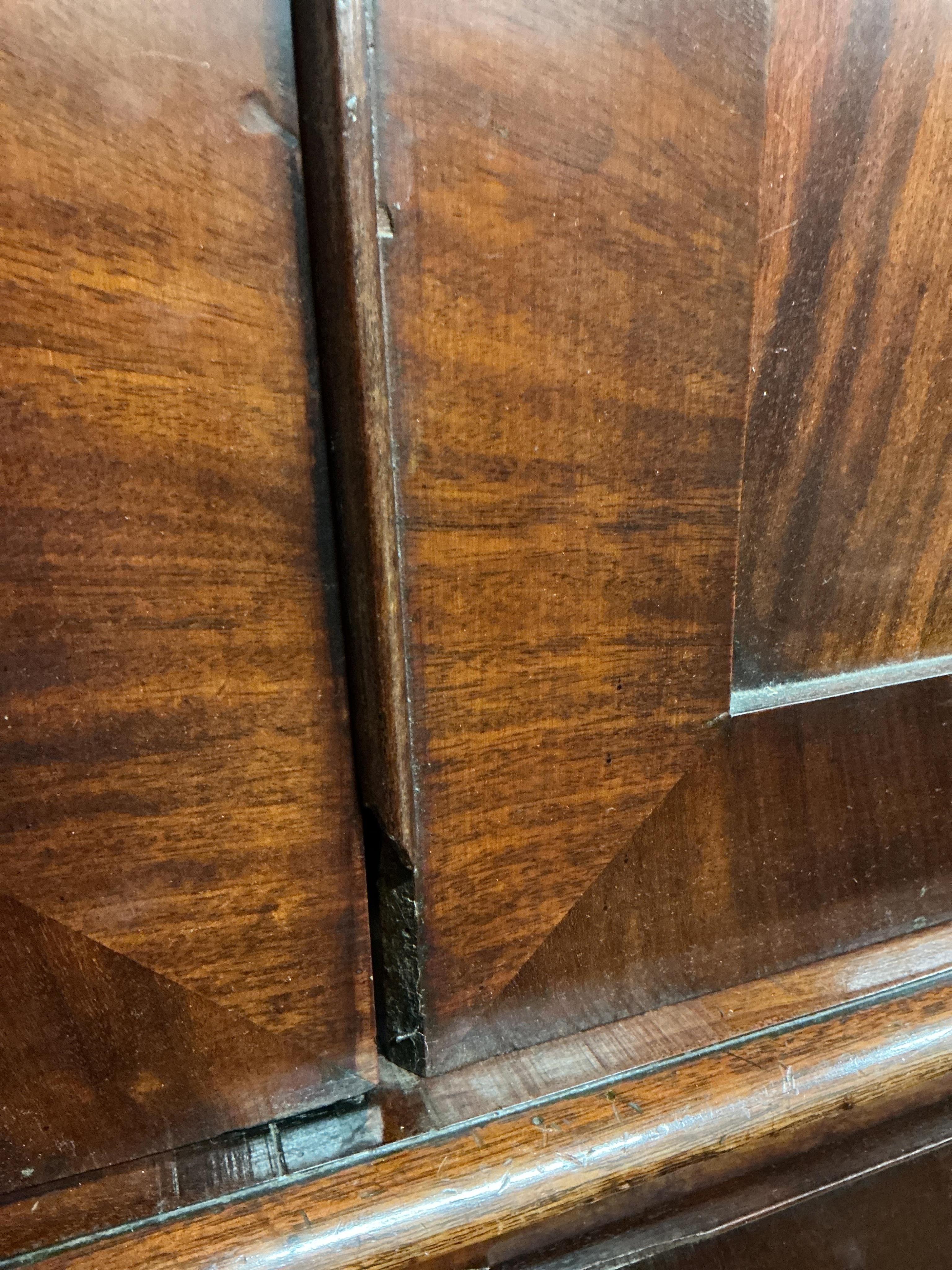 A Victorian mahogany linen press, width 139cm, depth 60cm, height 211cm